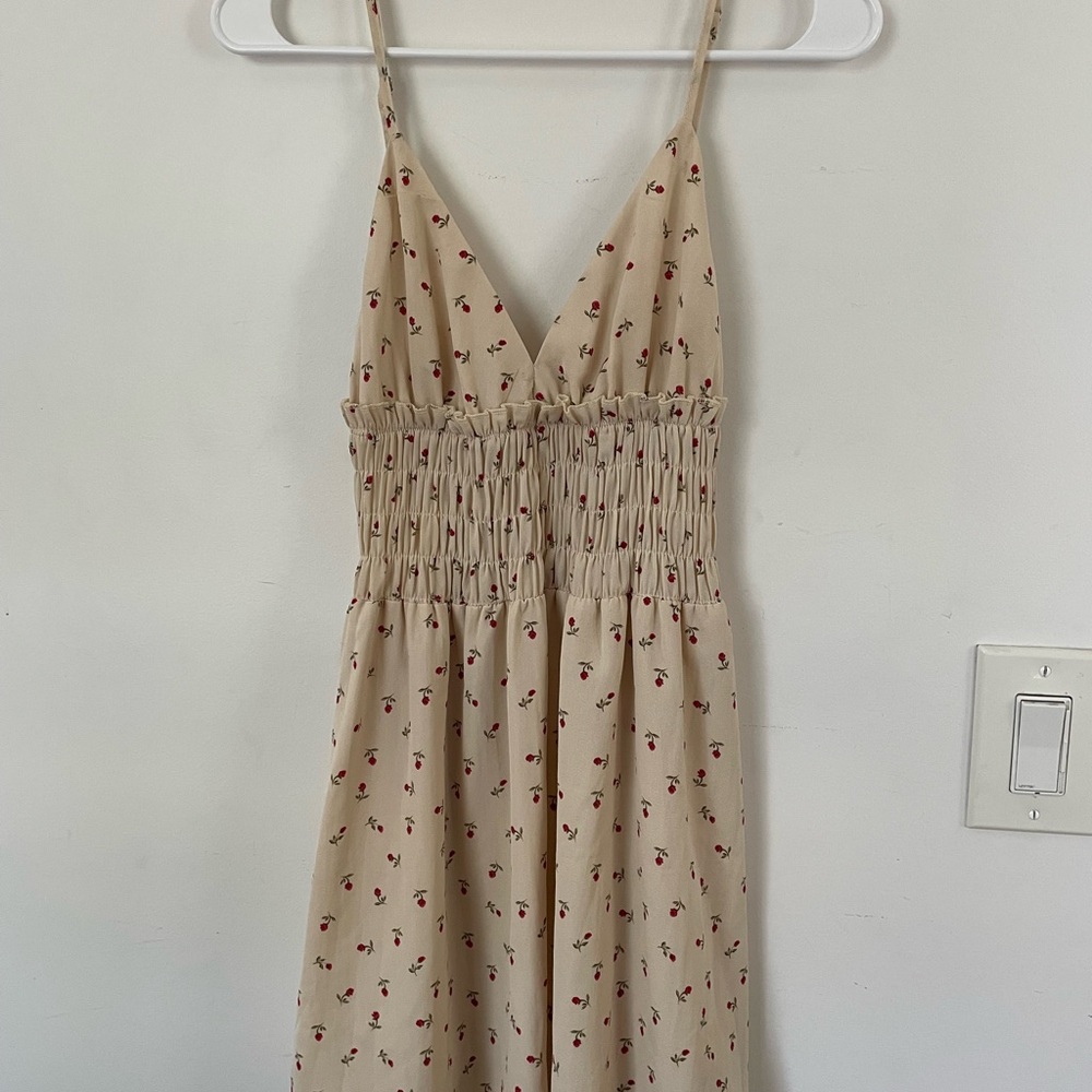 Princess Polly Floral Beige Dress